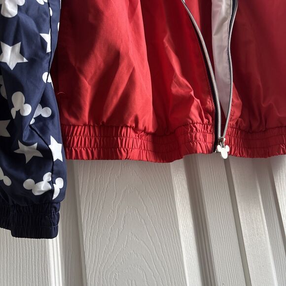 Disney Mickey Mouse Windbreaker Jacket 2020 American Flag Adult Medium M USA - Picture 7 of 8